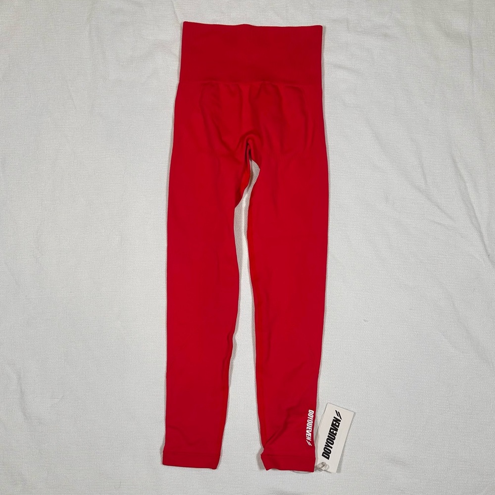 Doyoueven Hyperflex Seamless High Waisted Leggings Ruby Red NWT XS - Picture 2 of 5